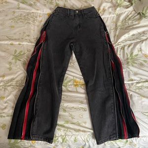 Aelfric Eden denim black zip up leg pants